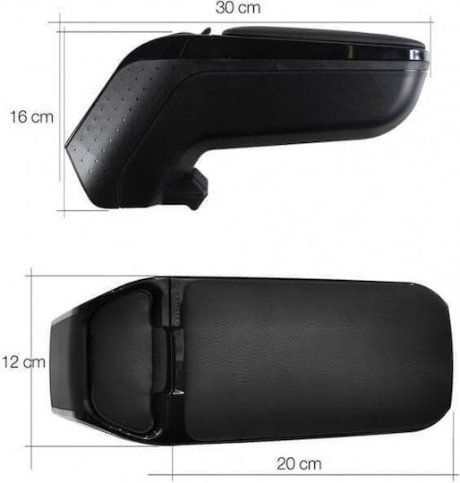 Rati Armster Car PU Armrest Universal Opel Astra Silver