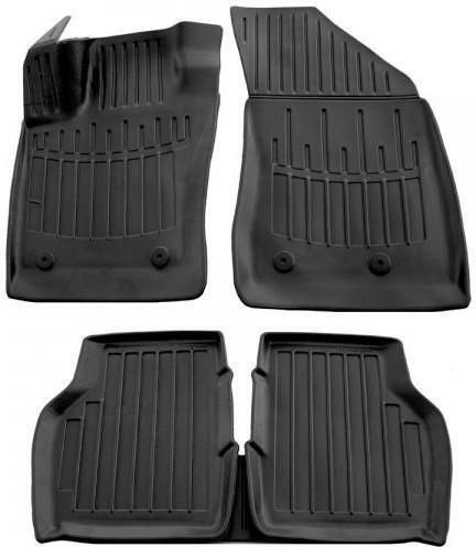 Race Axion Set of Front and Rear Mats 5pcs Tray Type for Jeep Compass 2016 Black