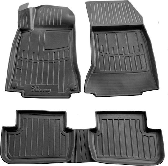 Race Axion Set of Front and Rear Mats 5pcs Tray Type for Mercedes-Benz B Class 2011-2018 Black