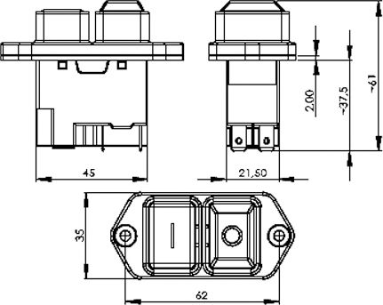 Διακοπτης Ηλεκτρομαγνητικος 0-1 16a 4pins Sdz-6f Xnd