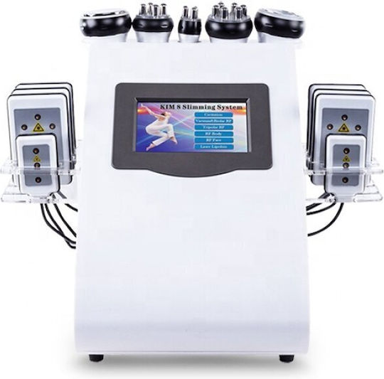 Professionelles 6-in-1 Kosmetisches Gerät 40kHz Kavitation Lipolaser Vakuum Multipolar Rf Kim 8