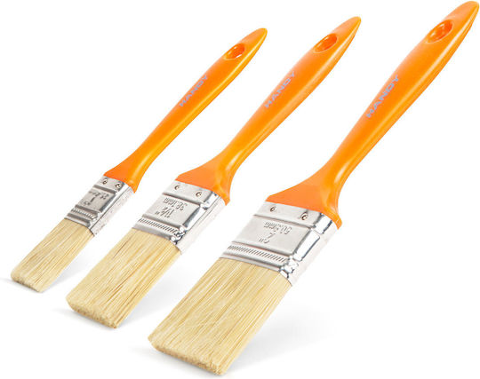 Set De Pensule Cu Mâner Din Plastic 3 Bucăți 1" 1.5" 2"