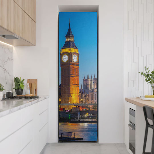 Magnetisches Kühlschrank Wandsticker Dekoratives Big Ben in London in der Nacht 60x250 cm