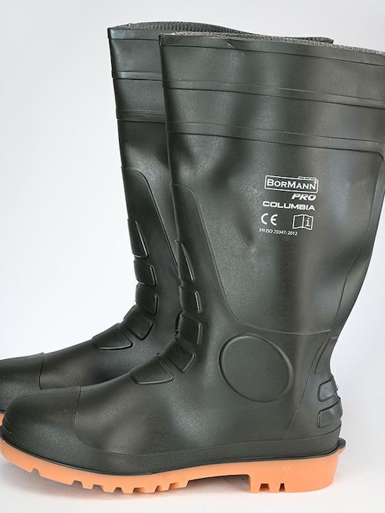 Bormann Pro BPP3091 Columbia Non-Slip Safety Knee Wellies Green