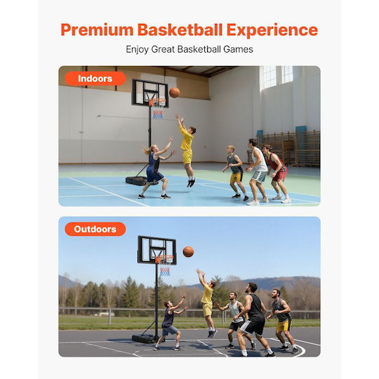 Vevor Basketballkorb mit Ständer und Höhenverstellbar 110-172cm