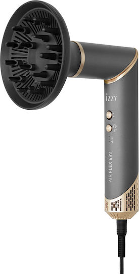 Izzy Multistyler Airflex 6 in 1 Ηλεκτρική Βούρτσα με Αέρα για Ίσιωμα και Μπούκλες 1500W
