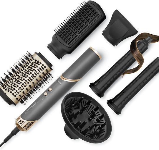 Izzy Multistyler Airflex 6 in 1 Ηλεκτρική Βούρτσα με Αέρα για Ίσιωμα και Μπούκλες 1500W
