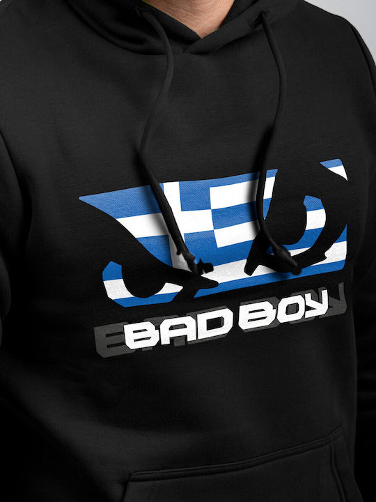 Φούτερ με Κουκούλα Black/white
