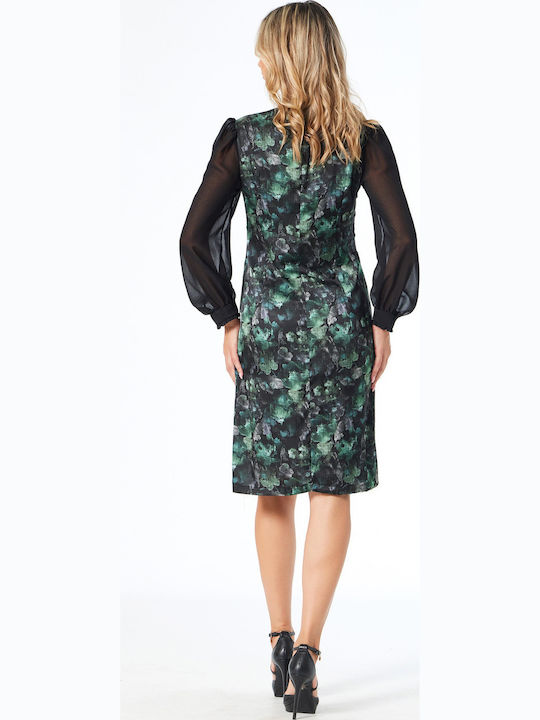 Mini Satin Mehrfarbig Kleid