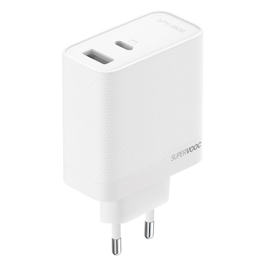 Oppo Φορτιστής Χωρίς Καλώδιο με Θύρα USB-A 80W Λευκός (Supervooc)