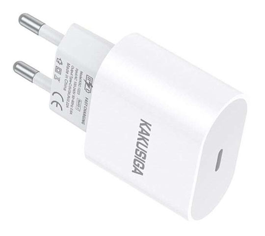 Kakusiga Φορτιστής Χωρίς Καλώδιο με Θύρα USB-C 20W Λευκός (KSC-1223)