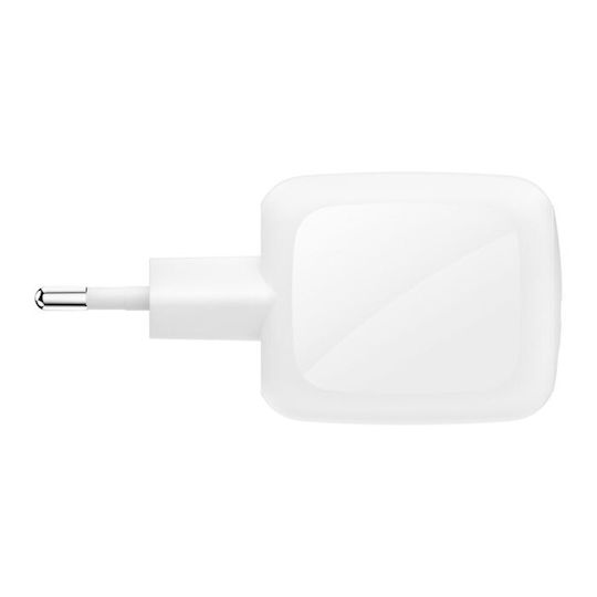 Belkin Charger GaN with 2 USB-C Ports and Cable USB-C 50W Power Delivery Whites (BoostCharge Pro)