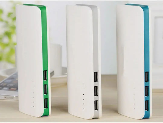 Verk Group Power Bank 10000mAh με 3 Θύρες USB-A