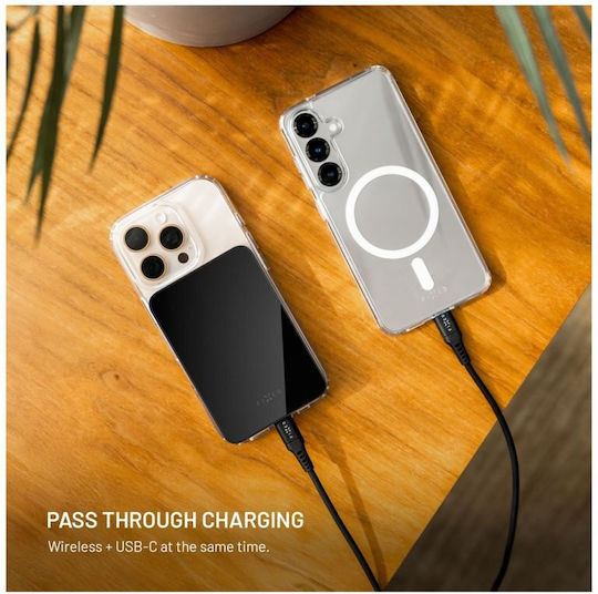 Fixed MagZen 10 Crystal MagSafe Qi2 Power Bank 10000mAh 20W with USB-C Power Delivery Black