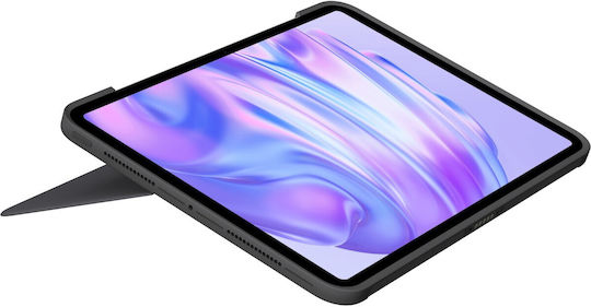 Logitech Combo Touch Flip Cover με Πληκτρολόγιο στα Γερμανικά Γκρι (iPad Pro 2024 11")