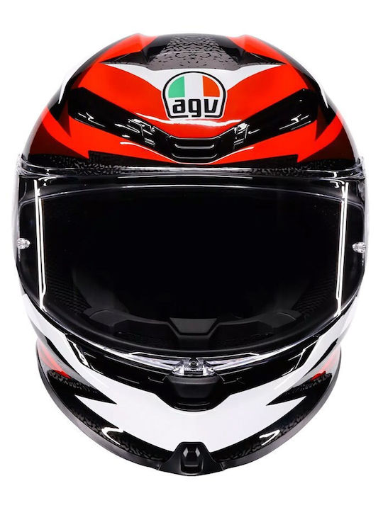 AGV K6 S Braven Black/Red/White Κράνος Μηχανής Full Face ECE 22.06 1255gr με Pinlock