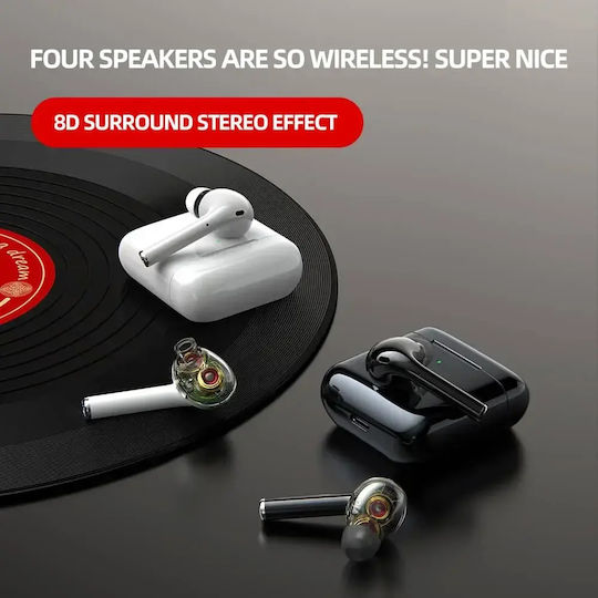 Nubi S10 In-ear Bluetooth Handsfree Earphones with Sweat Resistance and Charging Case White