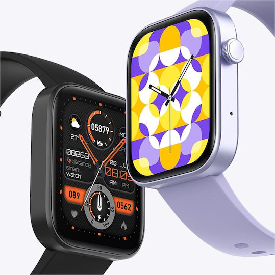 Colmi P71 45mm Smartwatch με Παλμογράφο (Ροζ Χρυσό)