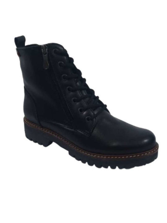 Leather Women's Ankle Boots Black