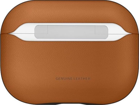 Tech-Protect Naturalfit Case Leather in Brown color for Apple AirPods Pro 3