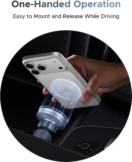Ugreen Car Mobile Mount with Magnet and Wireless Charging Black