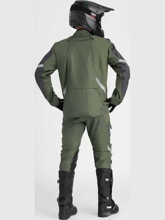 Thor Dual Sport Terrain Winter Men's Motorcycle Jacket Army Green