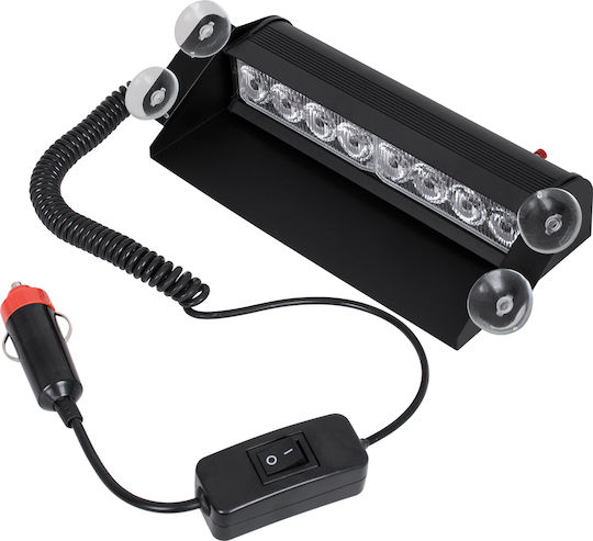 Vencore 6855-10008 LED Car Windshield Bar Suction Cups Emergency Lighting Dual Color Red-Blue 12V 6855-10008