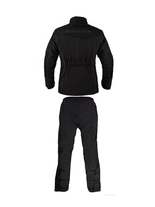 Nordcode Rainsuit Wave Evo Мъжки Водоустойчив Комплект Панталон и Яке за Мотор Черен Nordcode Rainsuit Wave Evo Мъжки Водоустойчив Комплект Панталон и Яке за Мотор Черен