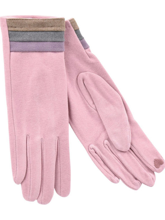 Frauen Set mit Beanie Gestrickt in Rosa Farbe