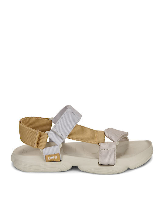 Women's Flat Sandals in Beige Color