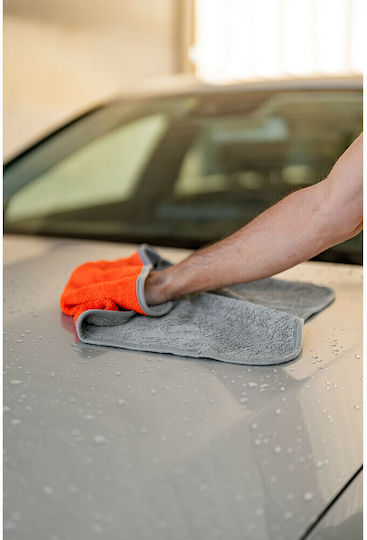 Premium Quality Double-sided Microfiber Cloth 40x60 Cm Grey Orange