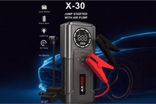 Axred X-30 Tragbarer Batterie-Starter Auto & Motorrad 24000mAh mit Power Bank USB Pumpe 12V