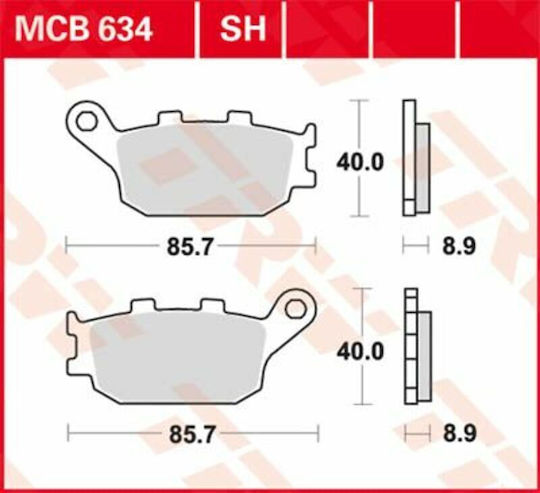 TRW Motorcycle Brake Pads Lukas Mcb634 Brake Pads for Piaggio One