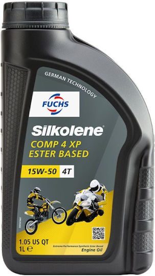 Fuchs Silkolene Comp 4 15W-50 Συνθετικό Λάδι Μοτοσυκλέτας για Τετράχρονους Κινητήρες 1lt