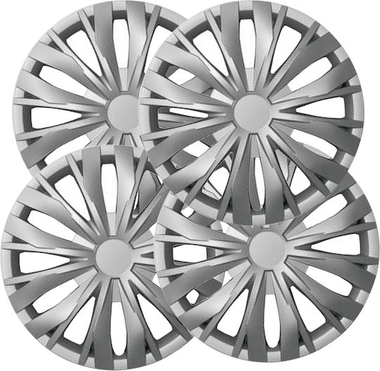 Mammooth Car Hubcap Set 16" 4pcs Silver