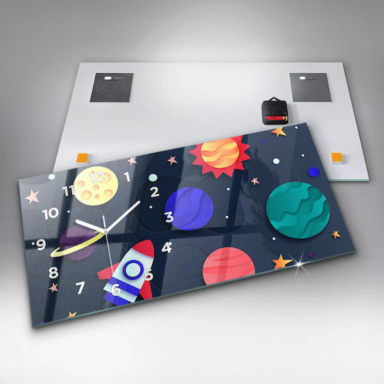Tulup Детски стенен часовник Стъкло 60x30см