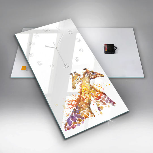 Tulup Ceas de Perete pentru Copii Sticlă 30x60cm