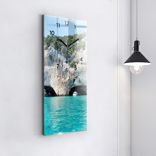 Tulup Kids Wall Clock Underwater Cave Glass 30x60cm