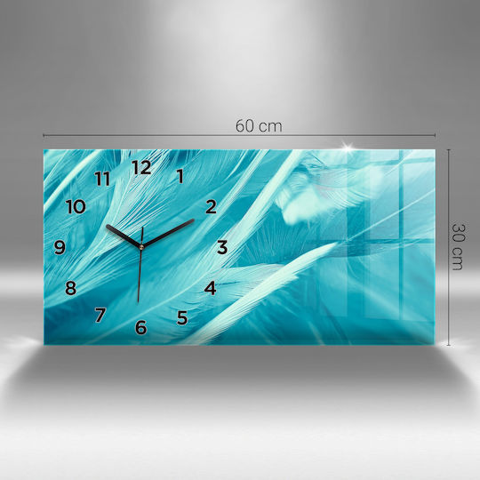 Tulup Ceas de perete pentru copii Universul copiilor din sticlă 60x30cm
