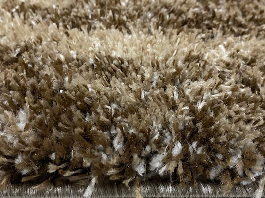 Jasmine Js Rug Rectangular Shaggy Camel Brown