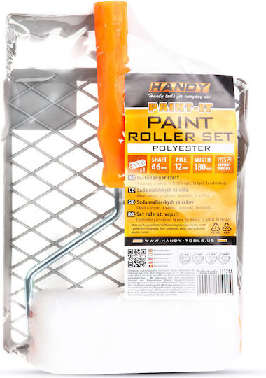 Painting Roller + Handle Grid 180 Mm