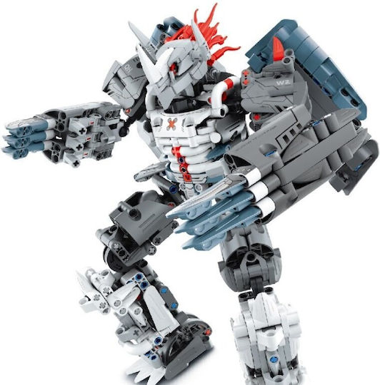 IM Master Building Blocks Mechanical Mecha Warrior Silver for 6+ Years 965 Pieces