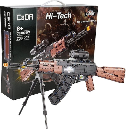 CaDA Bricks Cuburi De Construit AK-47 Kalashnikov Rifle Pentru 8+ Ani 738 Bucăți