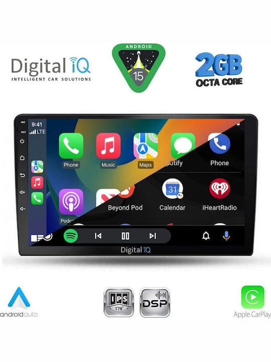 Digital IQ Car Audio System for Toyota Corolla Verso 2000-2004 (Bluetooth/USB/WiFi/GPS/Apple-Carplay/Android-Auto) with Touch Screen 9"