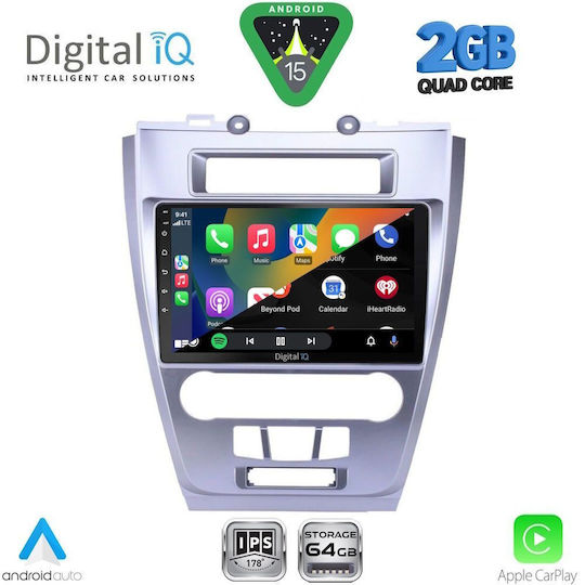 Digital IQ Car Audio System for Ford Fusion 2012-2017 (Bluetooth/USB/WiFi/GPS/Apple-Carplay/Android-Auto) with Touch Screen 10"