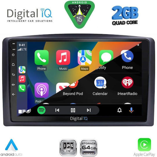 Digital IQ Car Audio System for Mercedes-Benz Vito / Viano 2015-2022 (Bluetooth/USB/WiFi/GPS/Apple-Carplay/Android-Auto) with Touch Screen 10"