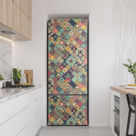 Magnetic Refrigerator Freezer Cover Tiles Geometric Patterns 70x190 Cm Magnetic Refrigerator Freezer Cover Tiles Geometric Patterns 70x190 Cm