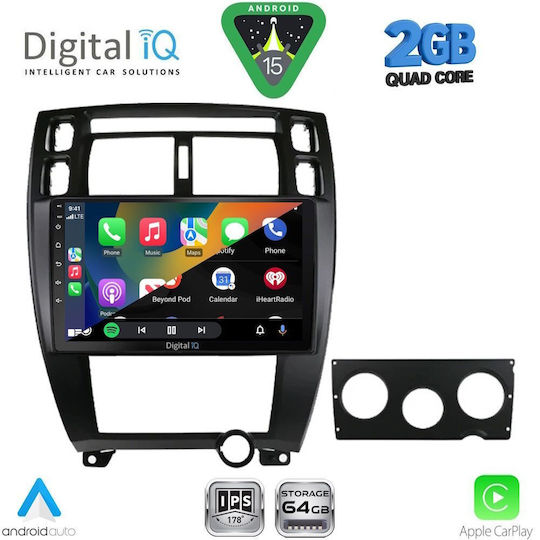 Digital IQ Car Audio System for Hyundai Tucson 2004-2010 (Bluetooth/USB/WiFi/GPS/Apple-Carplay/Android-Auto) with Touch Screen 10"