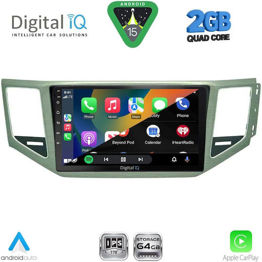 Digital IQ Car Audio System for Volkswagen Golf Sportsvan 2014-2020 (Bluetooth/USB/WiFi/GPS/Apple-Carplay/Android-Auto) with Touch Screen 10"