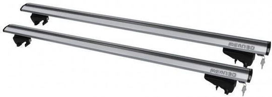 Menabo Aluminum Roof Bars Lince XL 135cm for Audi A6 5D 2004>2011 for Cars with Factory Roof Bars Set with Roof Rack Legs Silver